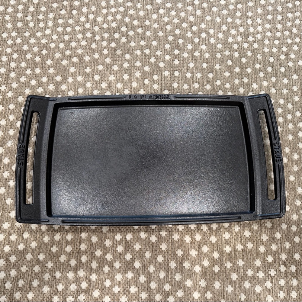 Staub Matte Black Cast Iron Griddle